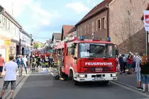 Feuerwehr Bruchköbel IVECO Magirus LF10 am 20.06.19 bei einer Großübung in Bruchköbel 
