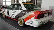 =Audi V8 quattro DTM, Bj. 1991, 3562 ccm, 462 PS, gesehen im Audi-Museum Ingolstadt im April 2019. 12 Fahrzeuge dieses Typs wurden gefertigt, hier der Wagen von Frank Biela.