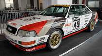 =Audi V8 quattro DTM, Bj. 1991, 3562 ccm, 462 PS, gesehen im Audi-Museum Ingolstadt im April 2019. 12 Fahrzeuge dieses Typs wurden gefertigt, hier der Wagen von Frank Biela.