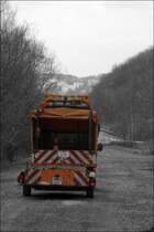 VW T4 Transporter der AM Ldenscheid mit Anhnger im Autobahnende Hemer (A46) (09.03.2009)