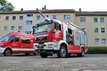 Feuerwehr Eschborn MAN TGM TLF4000 mit Rosenbauer AT Aufbau am 23.06.19 beim Tag der offenen Tür