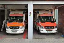 Zwei ASB Eschborn Mercedes Benz Sprinter RTW am 23.06.19 in Eschborn 