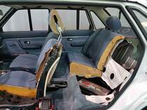 =Audi 80 GLE als Schnittmodell, Bj. 1979, 1588 ccm, 110 PS, steht im Audi-Museum Ingolstadt im April 2019.