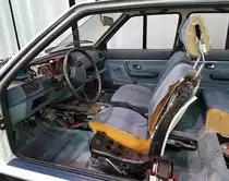 =Audi 80 GLE als Schnittmodell, Bj. 1979, 1588 ccm, 110 PS, steht im Audi-Museum Ingolstadt im April 2019.