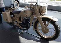 =DKW NZ 350/1 in  Sahara -Ausführung, Bj. 1945, 346 ccm, 11,5 PS, ausgestellt im Audi-Museum Ingolstadt im April 2019. 