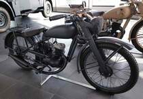 =DKW RT 125/1 in Wehrmachtsausführung, Bj. 1943, 4,75 PS, 123 ccm, gesehen im Audi-Museum Ingolstadt im April 2019.