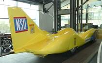 =NSU Rekordwagen von 1963, gesehen im Audi-Museum Ingolstadt im April 2019.