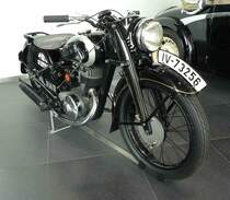 =DKW NZ 350, Bj. 1939, 346 ccm, 11,5 PS, gesehen im Audi-Museum Ingolstadt im April 2019.