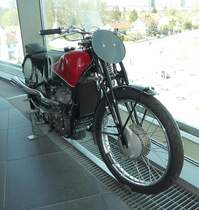 =DKW SS 350, Bj. 1939, 350 ccm, 32 PS, steht im Audi-Museum Ingolstadt im April 2019.