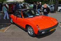 Porsche 914, Bj 1973, 4 Zyl, 2000 ccm, 100 Ps war in Remich beim Oldtimertreff zu sehen. 14.07.2019