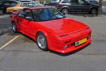Toyota MR 2 Bj 1985, 4 Zyl., 1600 ccm, 124 Ps, fotografiert beim Oldtimertreff in Remich. 14.Juli 2019