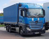 =MB Actros rastet im Mai 2019 an der A 7