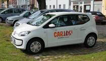 =VW UP von  CAR.LOS  steht im Mai 2019 in Rendsburg