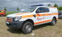 =Ford Ranger der Johanniter AACHEN steht auf dem Besucherparkplatz der Rettmobil 2019 in Fulda, 05-2019