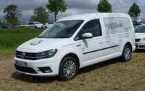 =VW Caddy der Hochschule FRESENIUS steht auf dem Besucherparkplatz der Rettmobil 2019 in Fulda, 05-2019