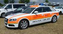 =Audi A 4 des BRK KV Fürth Bereitschaft CADOLZBURG, steht auf dem Besucherparkplatz der Rettmobil 2019 in Fulda, 05-2019