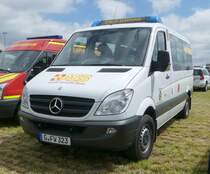 =MB Sprinter des ASB GERA, steht auf dem Besucherparkplatz der Rettmobil 2019 in Fulda, 05-2019