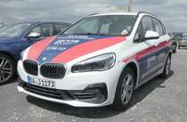 =BMW der KVB, steht auf dem Besucherparkplatz der Rettmobil 2019 in Fulda, 05-2019