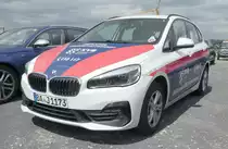 =BMW der KVB, steht auf dem Besucherparkplatz der Rettmobil 2019 in Fulda, 05-2019