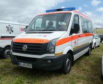 =VW Crafter des DRK OV RASTATT, steht auf dem Besucherparkplatz der Rettmobil 2019 in Fulda, 05-2019