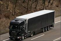 MAN IN BLACK: SCANIA Topline R500 \8/ aus der Gegend von Bad T�lz. (11.03.2009)