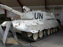 Kampfpanzer Leopard 1A5, 830 PS Diesel, 105 mm Kanone, Dänisches Feuerwehr und Panzermuseum Oksbol (26.07.2019)