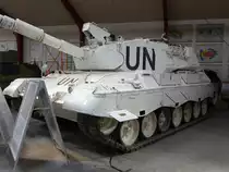 Kampfpanzer Leopard 1A5, 830 PS Diesel, 105 mm Kanone, Dänisches Feuerwehr und Panzermuseum Oksbol (26.07.2019)