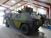 Gepanzerter Spähwagen Eagle M95 der Schweizer Firma Mowag, 160 PS Diesel, Dänisches Feuerwehr- und Panzermuseum Oksbol (26.07.2019)