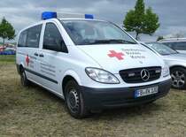 =MB Vito vom DRK KV Friedberg OV WÖLFERSHEIM, abgestellt auf dem Besucherparkplatz der Rettmobil 2019 in Fulda, 05-2019