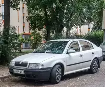 Skoda Octavia, aufgenommen in Pecs (HU), 07.2019.
