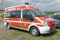 =Ford Transit als MTF der Feuerwehr DORFWEIL, abgestellt auf dem Besucherparkplatz der Rettmobil 2019 in Fulda, 05-2019