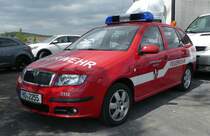 =Skoda Fabia Combi als Kommandowagen der Feuerwehr NAILA, abgestellt auf dem Besucherparkplatz der Rettmobil 2019 in Fulda, 05-2019