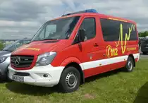 =MB Sprinter als MTW der Feuerwehr WINNENDEN-BUCHENBACH, gesehen auf dem Besucherparkplatz der Rettmobil 2019 in Fulda, 05-2019