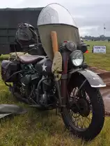 Eine Harley-Davidson Type WLC gab es Anfang Juli 2019 in Fairford zu sehen.