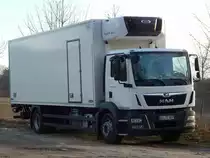 MAN Kühllaster in Sassnitz am 24.02.2019