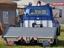 Dieser GMC Apache Autotransporter aus dem Jahr 1950 entstand aus einem Feuerwehrfahrzeug der U.S. Air Force. (Fairford, Juli 2019)