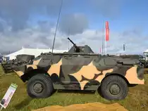 Dieser Spähpanzer BRDM-2 R-1A wurde ursprünglich bei der Polnischen Armee eingesetzt. (Fairford, Juli 2019)