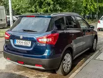 Suzuki SX4 S-Cross Rückansicht. Foto: Budapest (HU), 07.2019.