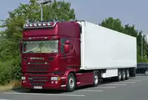 Scania R 450 Kühlsattelzug bei Euskirchen - 17.07.2019