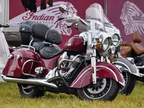 Eine Indian Chief Classic war Anfang Juli 2019 in Fairford ausgestellt.