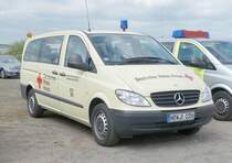 =MB Vito des DRK, abgestellt auf dem Besucherparkplatz der Rettmobil 2019 in Fulda, 05-2019