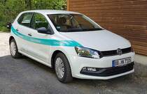 =VW Polo der Firma HAKA steht im Juni 2019 in Gersfeld