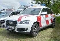 =Audi Q 5 des ASB Rettungswache MÜNCHEN, steht auf dem Besucherparkplatz der Rettmobil 2019 in Fulda, 05-2019