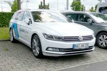 =VW Passat der Firma HAIX, steht auf dem Besucherparkplatz der Rettmobil 2019 in Fulda, 05-2019