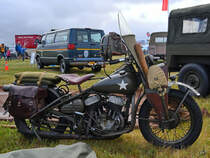 Eine Harley-Davidson Type WLC gab es Anfang Juli 2019 in Fairford zu sehen.