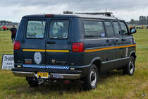 Ein Dodge Ram Wagon der U.S. Air Force Anfang Juli 2019 in Fairford.