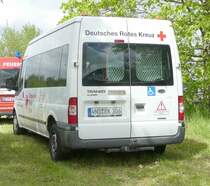 =Ford Transit des DRK KV St. WENDEL, gesehen auf dem Besucherparkplatz der Rettmobil 2019 in Fulda, 05-2019