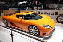 Koenigsegg CCR, ausgestellt auf dem Autosalon Genf, 2019.