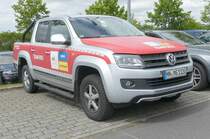 =VW Amarok vom BOS TEAM, gesehen auf dem Besucherparkplatz der Rettmobil 2019 in Fulda, 05-2019