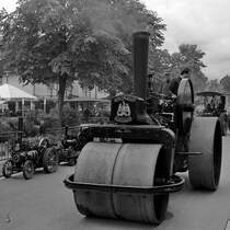 Die Dampfwalze  Emmi  war Anfang Juli 2019 in Altenbeken unterwegs.